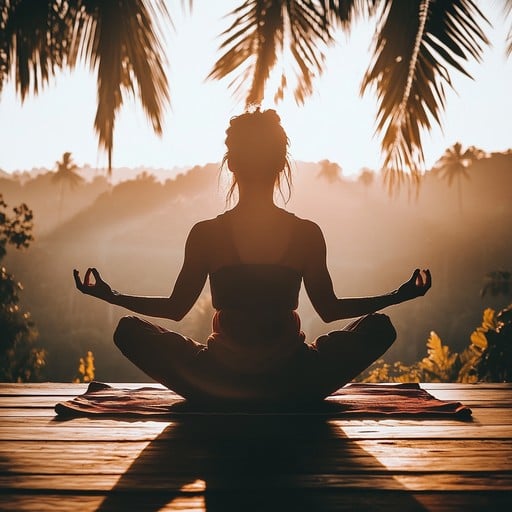 Guided yoga and meditation session for mental peace